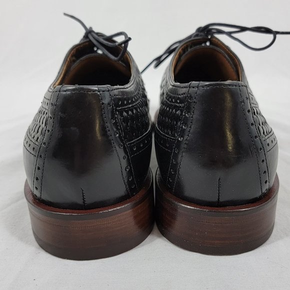 Johnston & Murphy Boydstun Wingtip Italian Leather Shoes Black 15 2621 Men\'s 8M main image 10